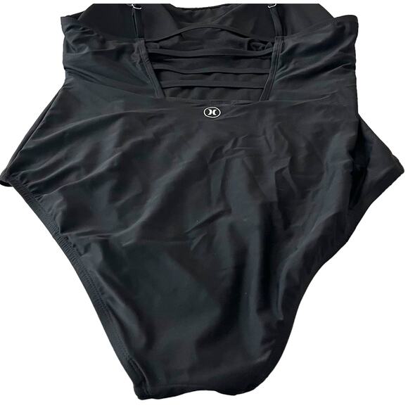 HURLEY ONE- PIECE SWIM SUIT, WOMENS, XXL, BLACK, PADDED BRA, ADJUST THIN STRAPS - Picture 7 of 12